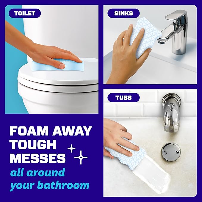 Mr. Clean Magic Eraser Sponge, Bathroom Cleaner, Soap Scum Shower & Tub Cleaner - Image 7