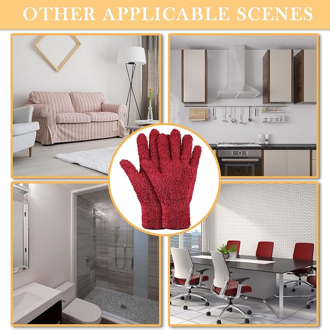 Patelai 3 Pairs Microfiber Plant Dusting Gloves Leaf Cleaning Gloves - Image 7
