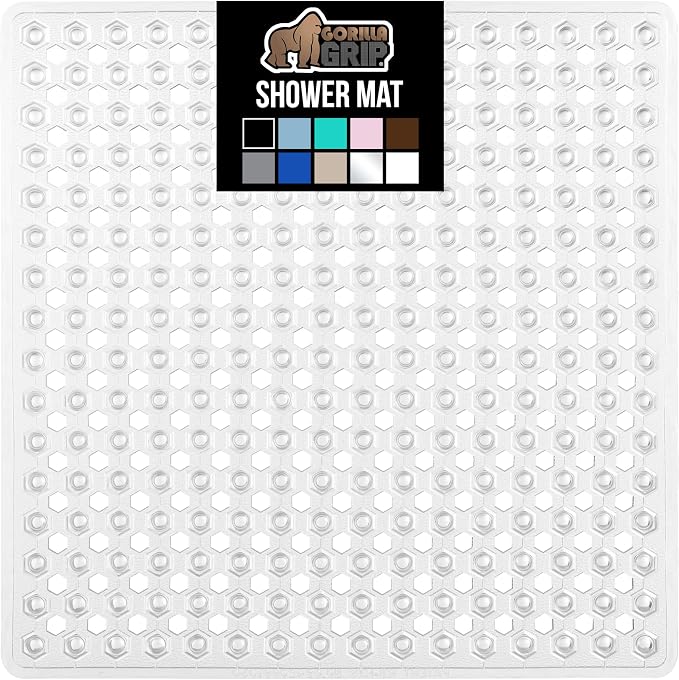 GORILLA GRIP Patented Square Shower Stall Mat, Small Bathtub Floor Mats by GorillaGrip