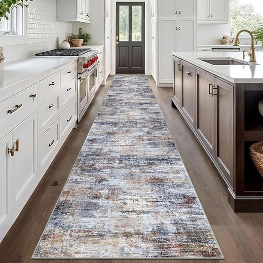 IOHOUZE Abstract Runner Rug 3x20 Ft Extra Long Washable Runners - Image 2