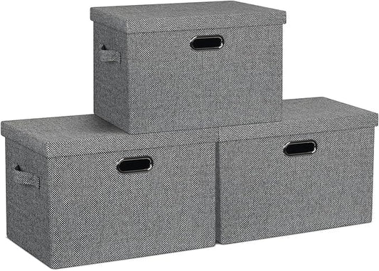 Large 17" 36 Quart Collapsible Stackable Storage Bins by GraciadecoStorage