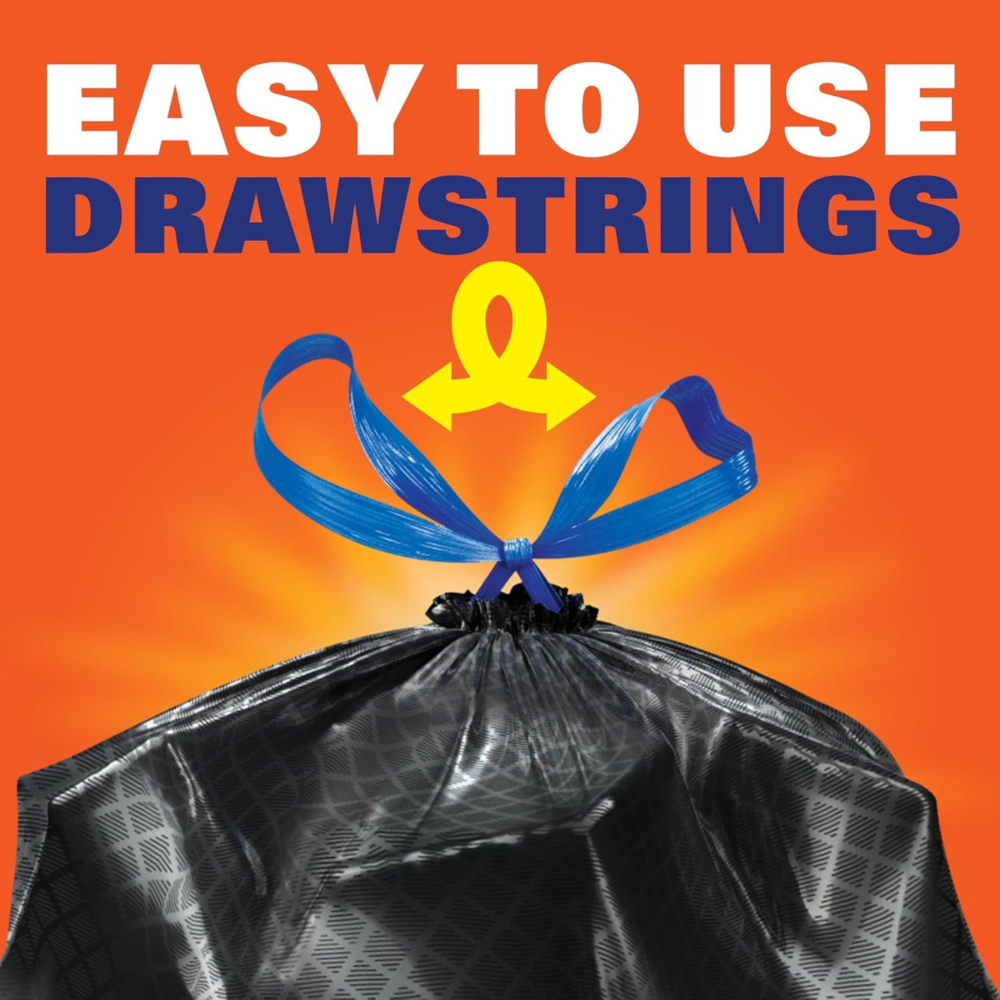 Hefty Ultra Strong 30 Gal Large Trash Bags, Black, White Pine Breeze, 50ct | 30G Large Black Trash Bags with Drawstrings, Resists Leaks, Punctures, Tears, Continuous Odor Control, Multipurpose Uses
