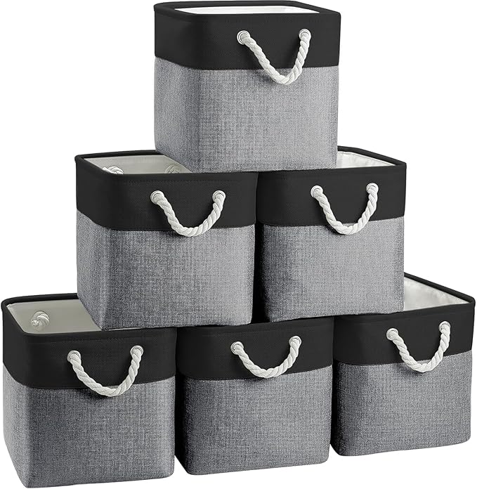 Cube Storage Bins, Collapsible Fabric Cube Storage Bin, 11 Inch Cube Storage by BOFUGA