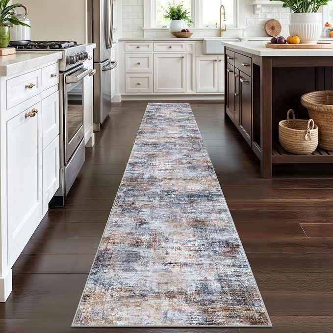 IOHOUZE Abstract Runner Rug 2x12 Ft Washable Runners - Image 2