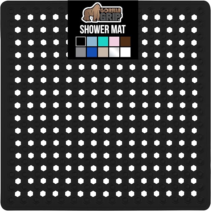 GORILLA GRIP Patented Square Shower Stall Mat, Small Bathtub Floor Mats by GorillaGrip