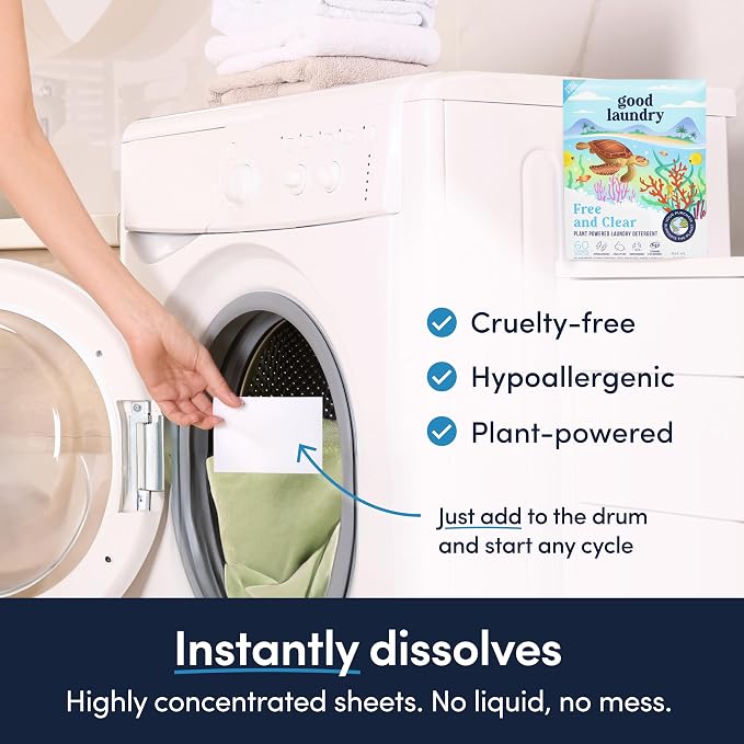 Good Laundry Detergent Sheets Unscented, & Dryer Sheet Bundle - Image 3