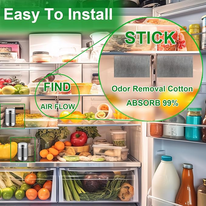 Refrigerator Deodorizer Refrigerator Odor Eliminator Fridge Deodorizer Compact - Image 3