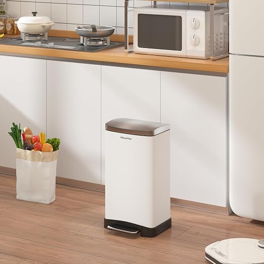 30L/8 Gallon Stainless Steel Garbage Bin - Image 2