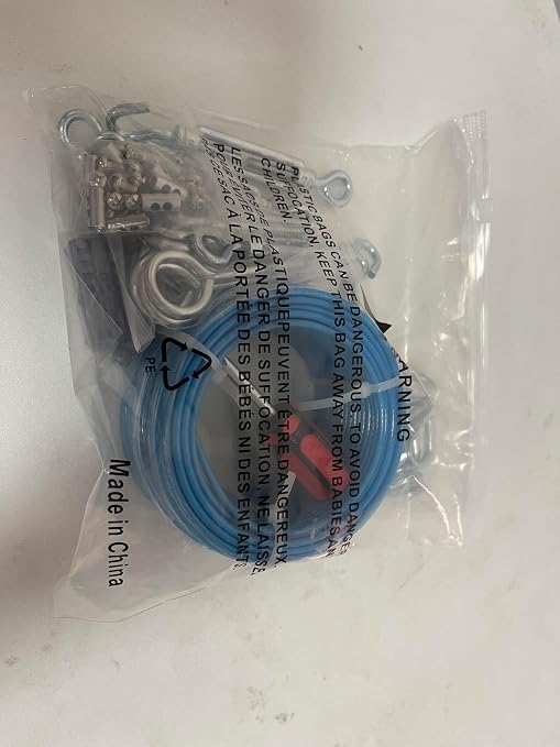 Turnbuckles for Cables Wire, 1/8" X 100Ft Blue PVC Coated Wire Rope Kit - Image 9