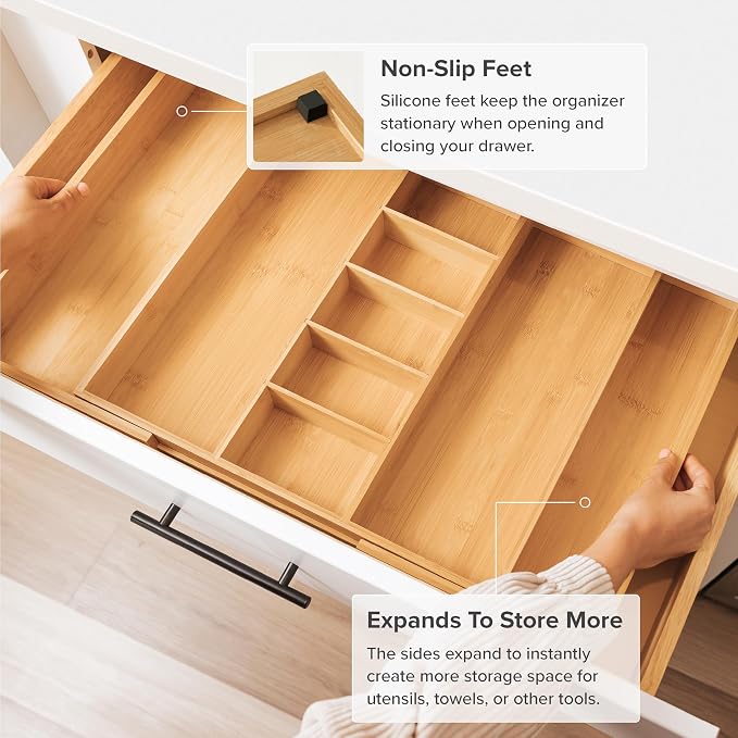 KitchenEdge Adjustable Kitchen Drawer Organizer - Image 5
