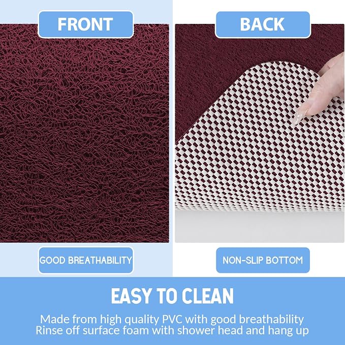 Non-Slip Bathtub Mat, Anti Slip Shower Mat, Fast Drying Bathtub Mats, Foot - Image 4