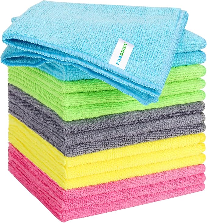15pcs Microfiber Cleaning Cloth Lint Free, Streak Free, Non-Abrasive, Reusable by Unknown