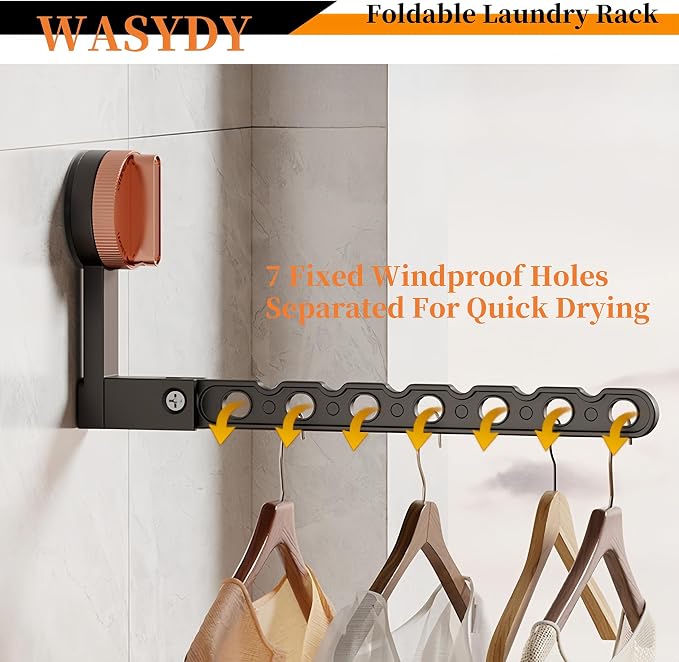 Wall Mounted Clothes Drying Rack, Laundry Dryer Hanger - Image 2