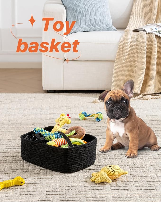 Small Woven Basket, 13.5 x 9.5 x 5 Inches, Storage Basket - Image 5