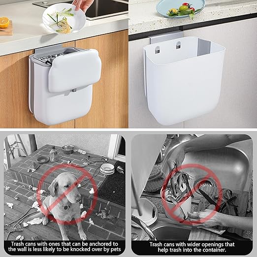 Soddeph 3.2 Gallon Foldable Hanging Trash Can - Image 5