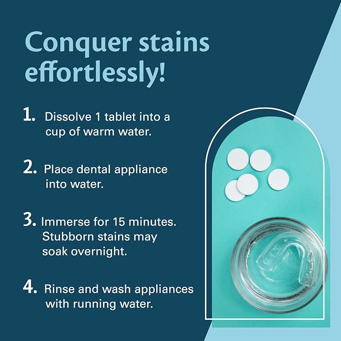 Overnight + Whitening Retainer Cleaner, Remove Stains, Discoloration, and - Image 5