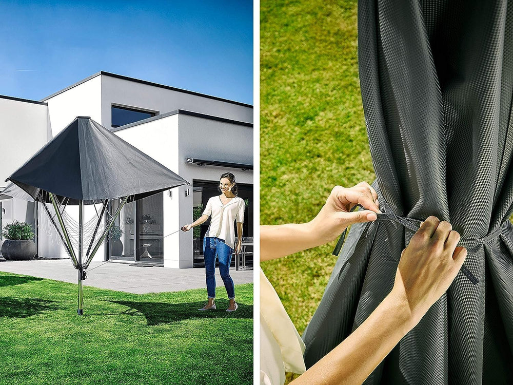 Leifheit Rotary Dryer LinoProtect 400, Aluminium - Rustproof, Grey, 40 m Line...