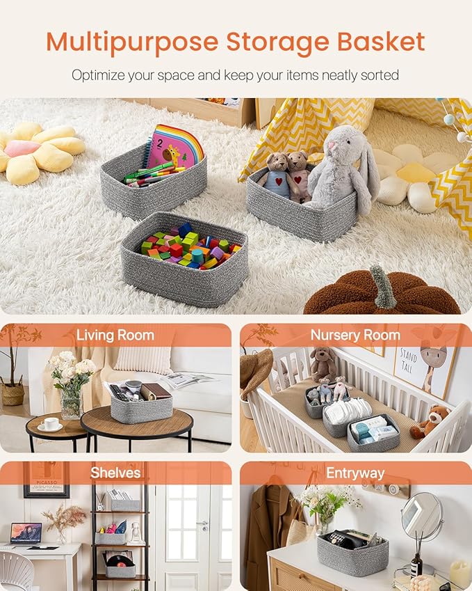Small Woven Basket, Storage Basket - Image 3