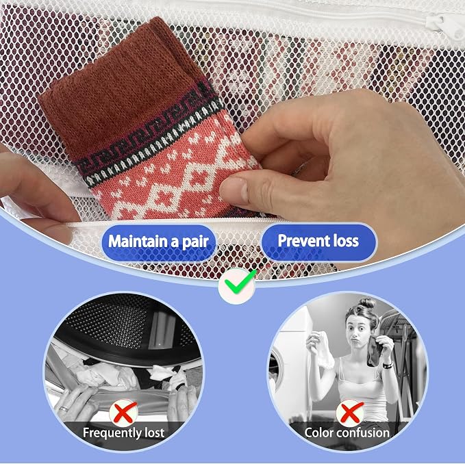 Mesh laundry bags for washing machine, can wash 10 pairs of socks, maintain - Image 3