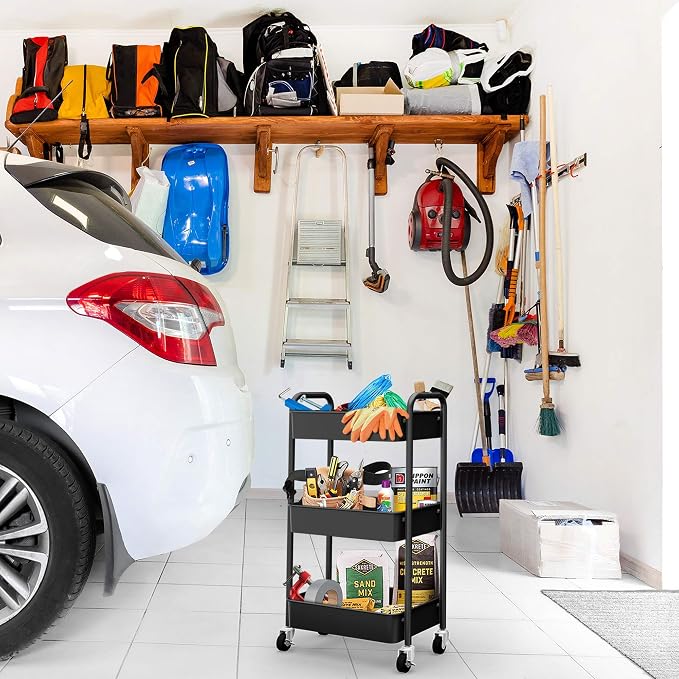 CAXXA 3-Tier Rolling Metal Storage Organizer - Image 5