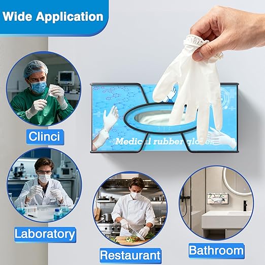 Glove Box Holder for Wall Mount, 2 Pack Disposable Glove Dispenser, Metal Box - Image 5