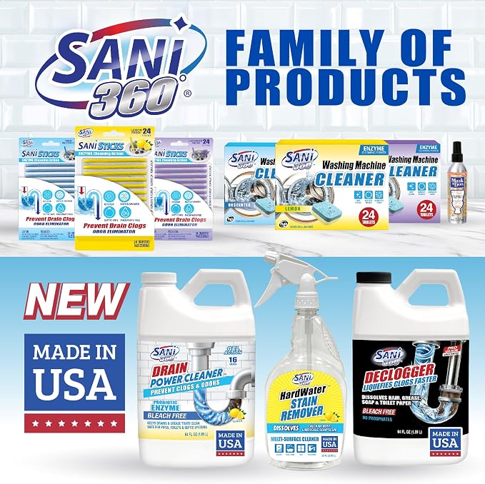 SANI 360° Drain Power Cleaner, Enzyme Gel Formula, Deodorizer, Stops Clogs - Image 8
