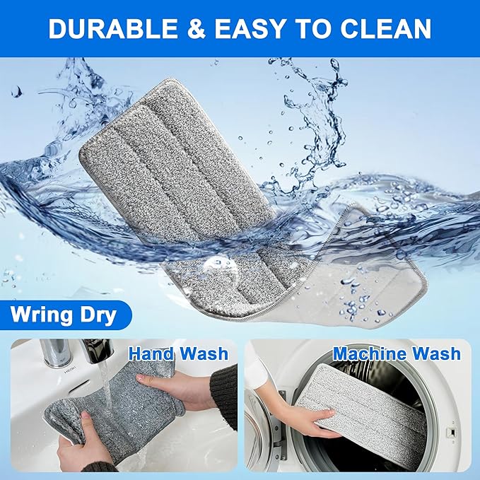 JOYMOOP Mop Replacement Pads, Reusable Microfiber Mop Pads - Image 7