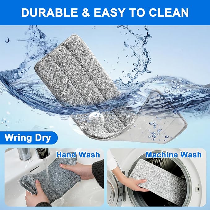JOYMOOP Mop Replacement Pads, Reusable Microfiber Mop Pads - Image 7