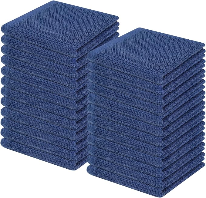 Homaxy 100% Cotton Waffle Weave Kitchen Dish Cloths, Ultra Soft Absorbent Quick by Homaxy