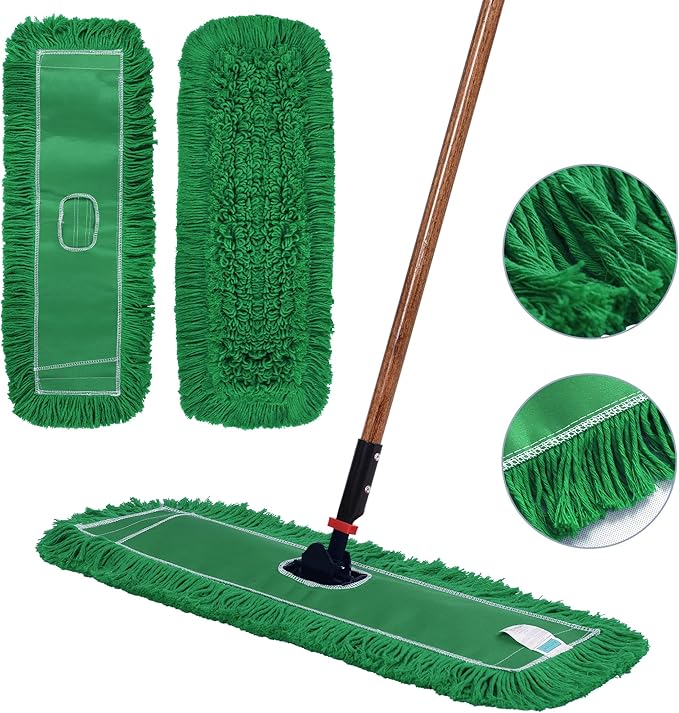 Matthew Cleaning 24'' Industrial Strength Cotton Dust Mop Refill Washable - Image 2