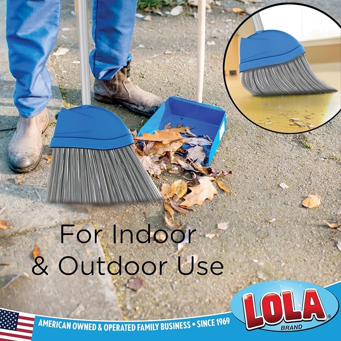 Angle Broom, Large Style, Made w/Recycled Soda Bottle Bristles, & Aluminum - Image 2