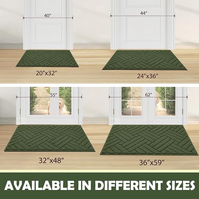 Door Mat Indoor Doormat, Entryway Rug Door Mats Non-Slip Rubber Backing - Image 2