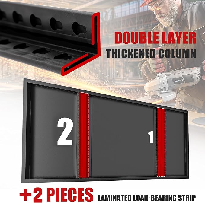 Raybee Storage Shelves 2000LBS Garage Shelving Heavy Duty, 5-Tier Adjustable - Image 5