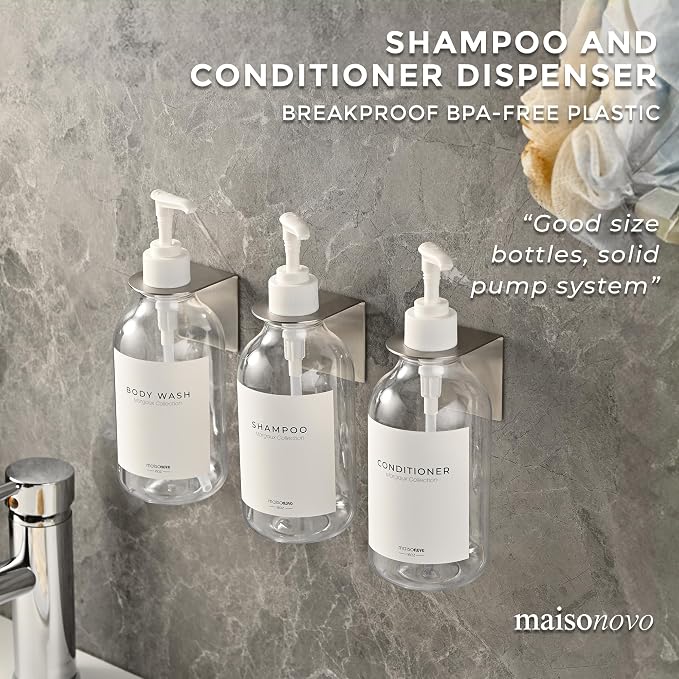 MaisoNovo Shampoo and Conditioner Dispenser - Image 3