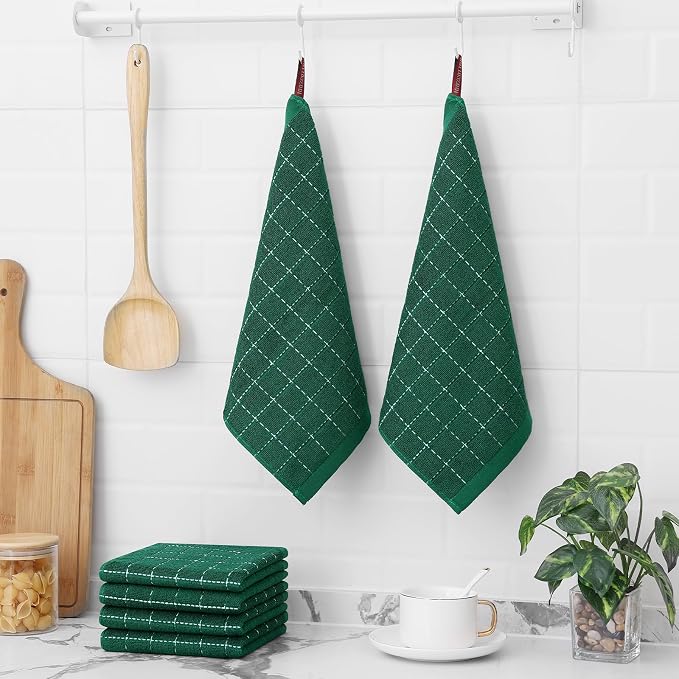 Homaxy 100% Cotton Terry Kitchen Dish Cloths, Ultra Soft and Absorbent Dish - Image 6