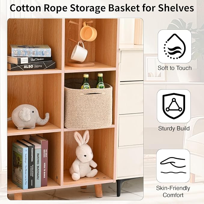 Woven Cotton Rope Storage Basket - Image 5