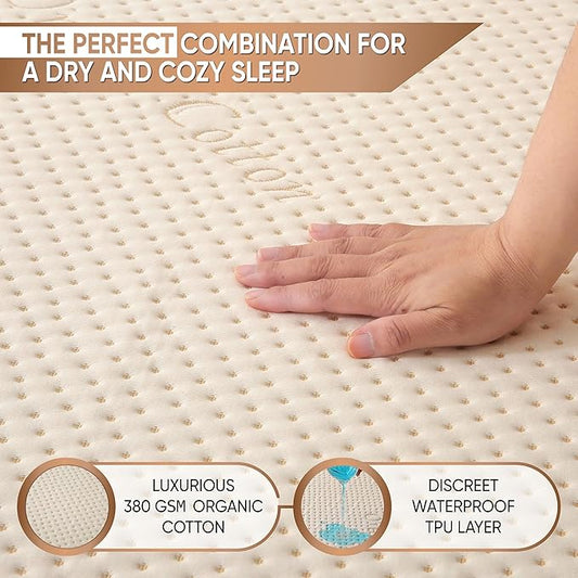 Luxury Waterproof Organic Mattress Protector Twin - Image 2
