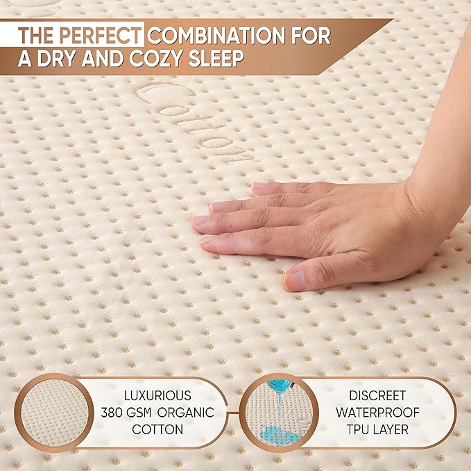 Luxury Waterproof Organic Mattress Protector King - Image 2