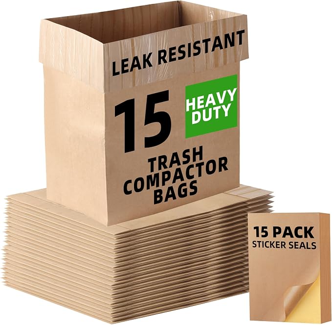 Calvana Super Strong Compactor Bags, Heavy-Duty Kitchen Paper Trash Bags by Calvana