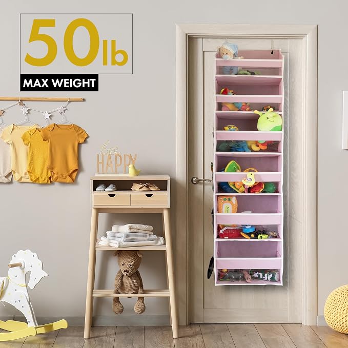 HOMELUX THEORY 1 PC Heavy Duty Over the Door Organizer 55x14x6.7, 6 Large Front - Image 5