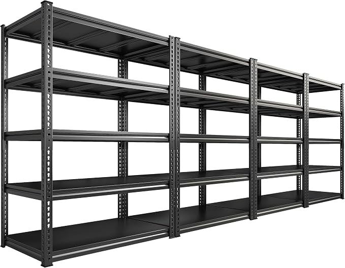 REIBII 72" H Garage Shelving Load 2500 LBS, Heavy Duty Storage Shelves by REIBII