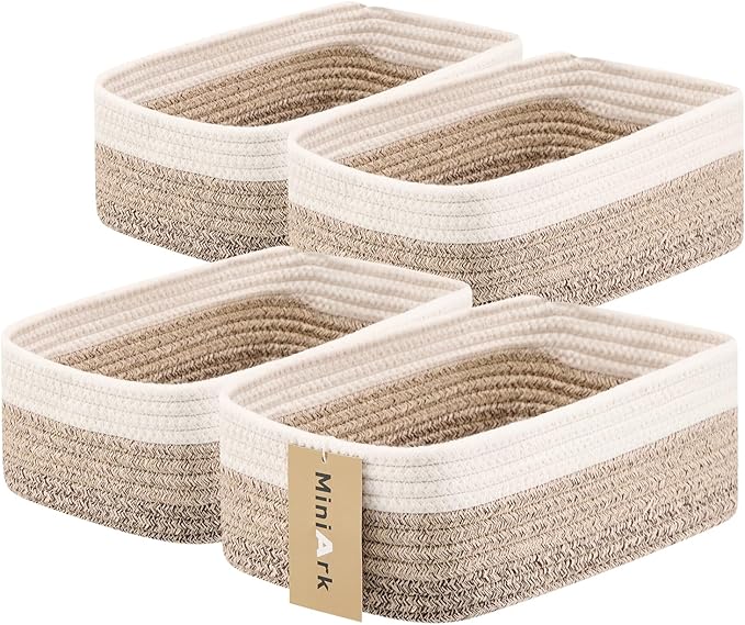 Small Storage Baskets for Organizing | Closet Organizer Bins | Shelf Toy Basket by MiniArkStorageBasketsHome