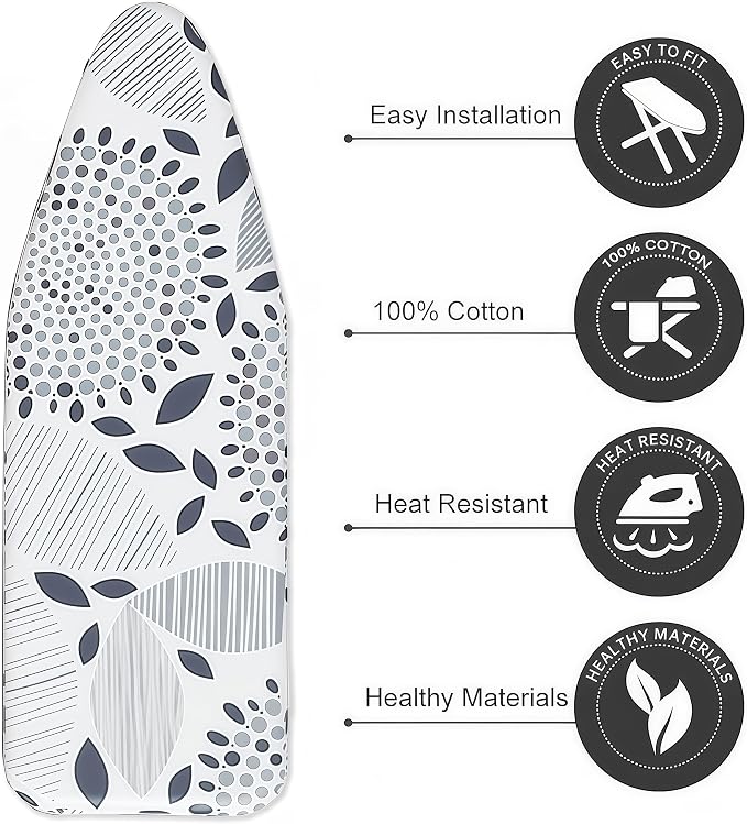 Ironing Board Cover with Two 5MM Thick Feltpads, Fits Standard Ironing Boards - Image 3