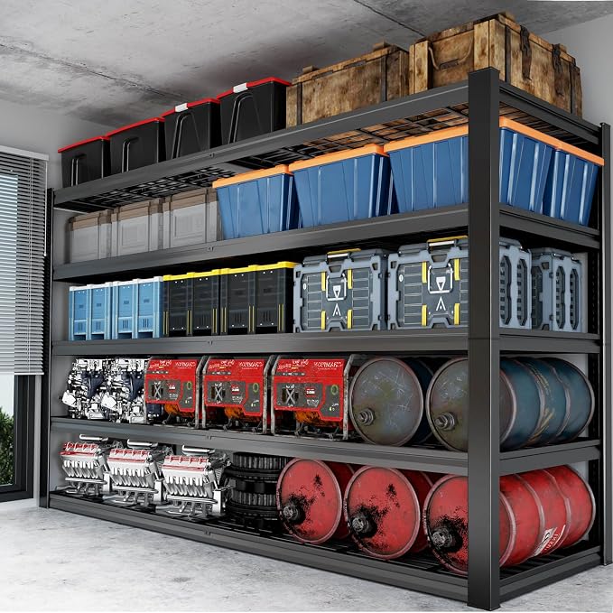 65" W Garage Shelving Heavy Duty, 5 Tier Garage Shelves, Commercial Metal Shelf - Image 7