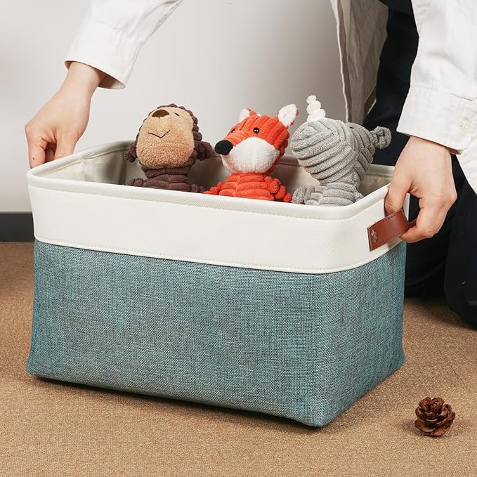 DULLEMELO Storage Baskets for Organizing, Rectangular Fabric Storage Bins - Image 3