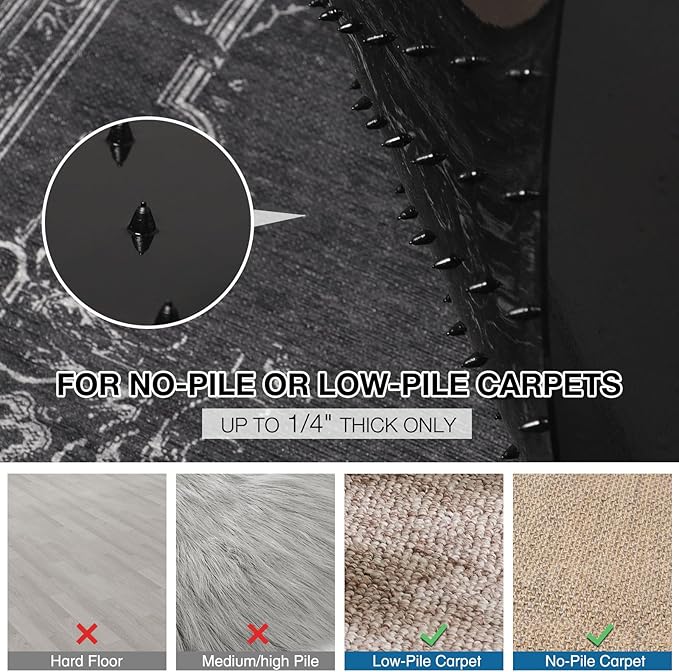 Chair Mat for Carpet, Non-Slip Office Vinyl Mat for Carpet - Image 4
