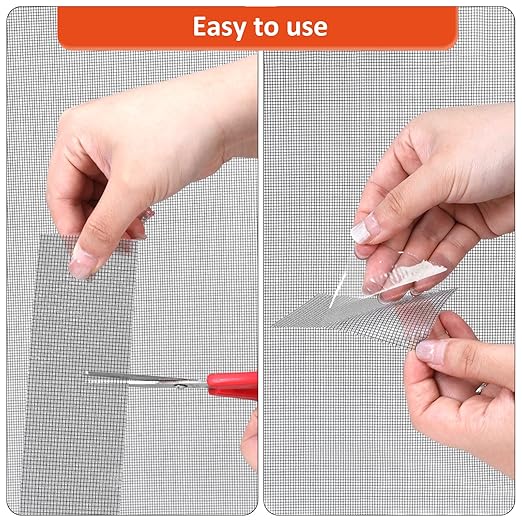 Grey Screen Repair Tape, Strong Adhesive Fiberglass Patch Tape Mesh - Image 3