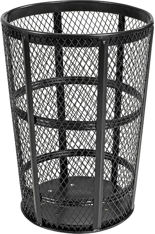 Global Industrial Outdoor Metal Trash Container Black, 48 Gallon by GlobalIndustrial