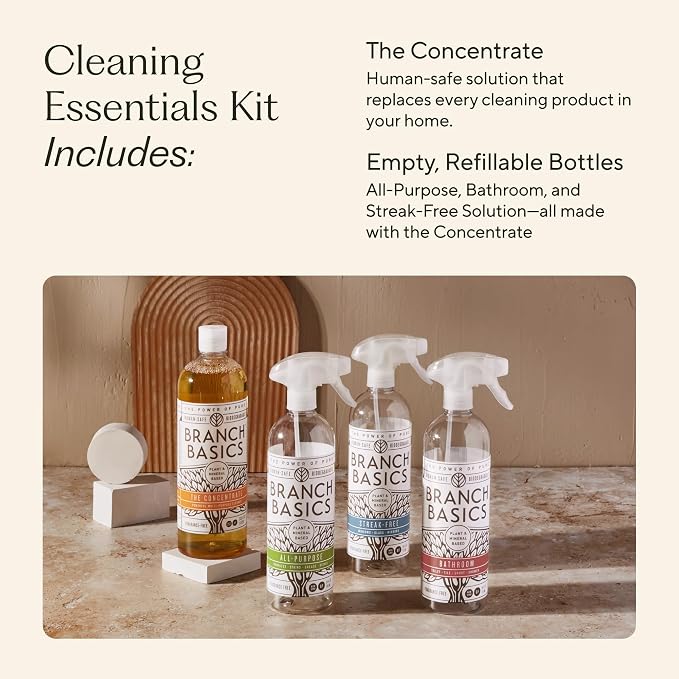 Branch Basics Cleaning Essentials Kit: All Purpose Spray, Glass Cleaner - Image 3