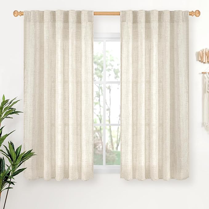 YoungsTex Linen Curtains 54 Inch Length by YoungsTex